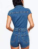 Short Denim Overalls