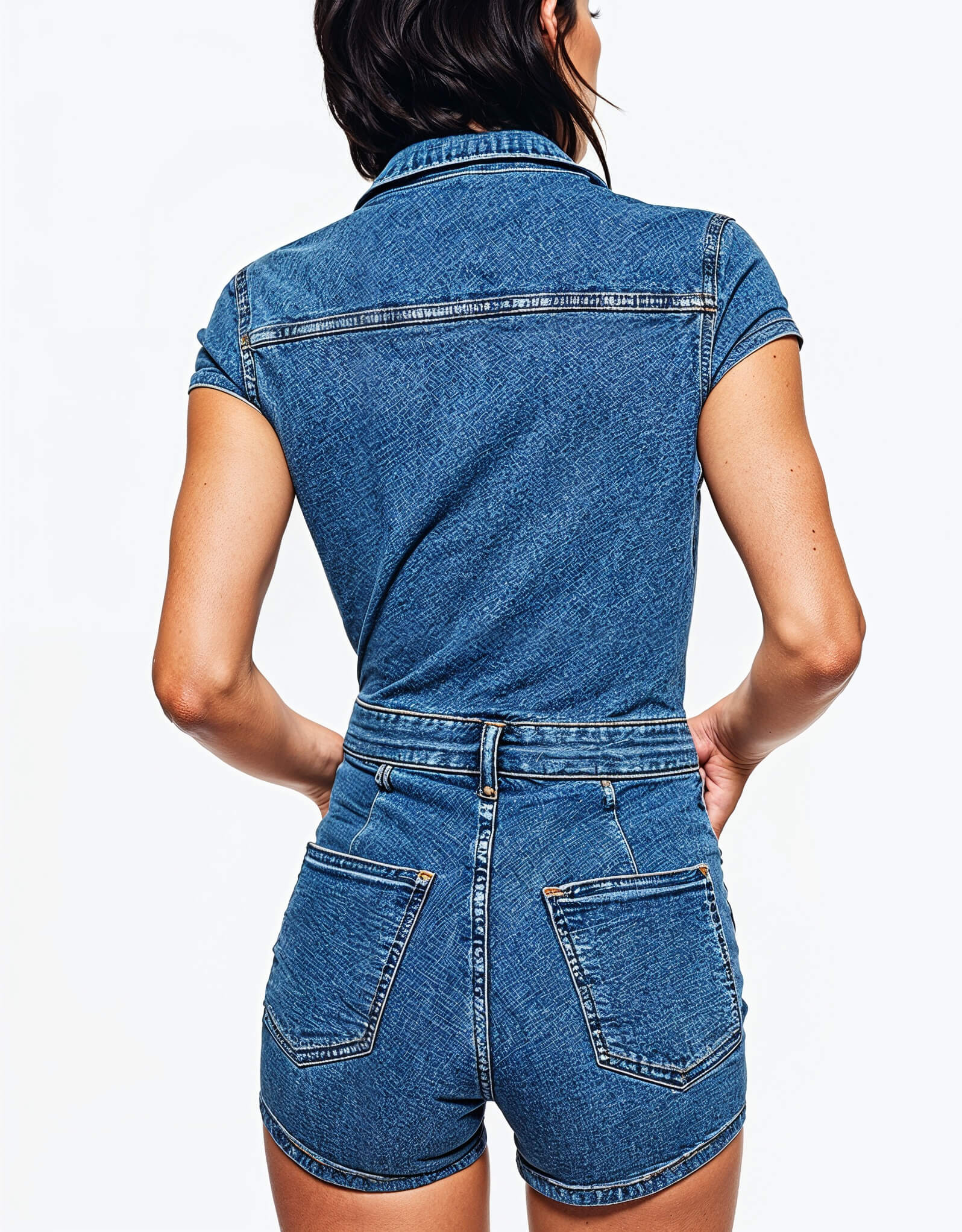 Short Denim Overalls