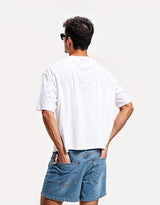 Square-Cut T-Shirt with Long Sleeves