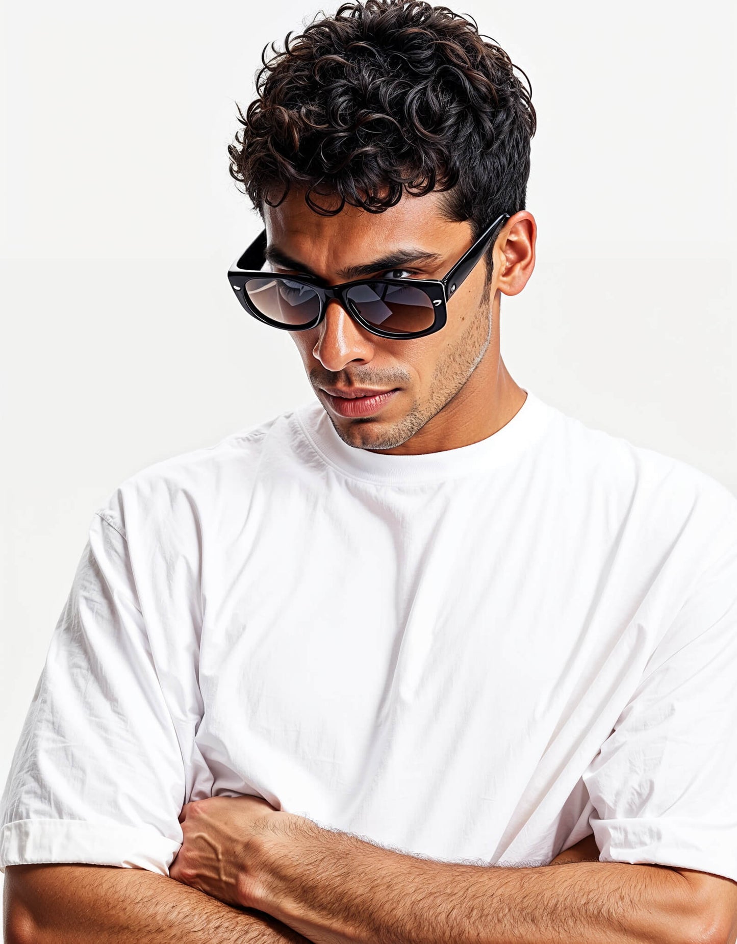 Square-Cut T-Shirt with Long Sleeves