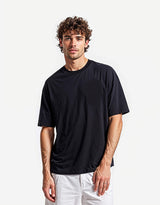Melange-Effect T-Shirt with Short Sleeves