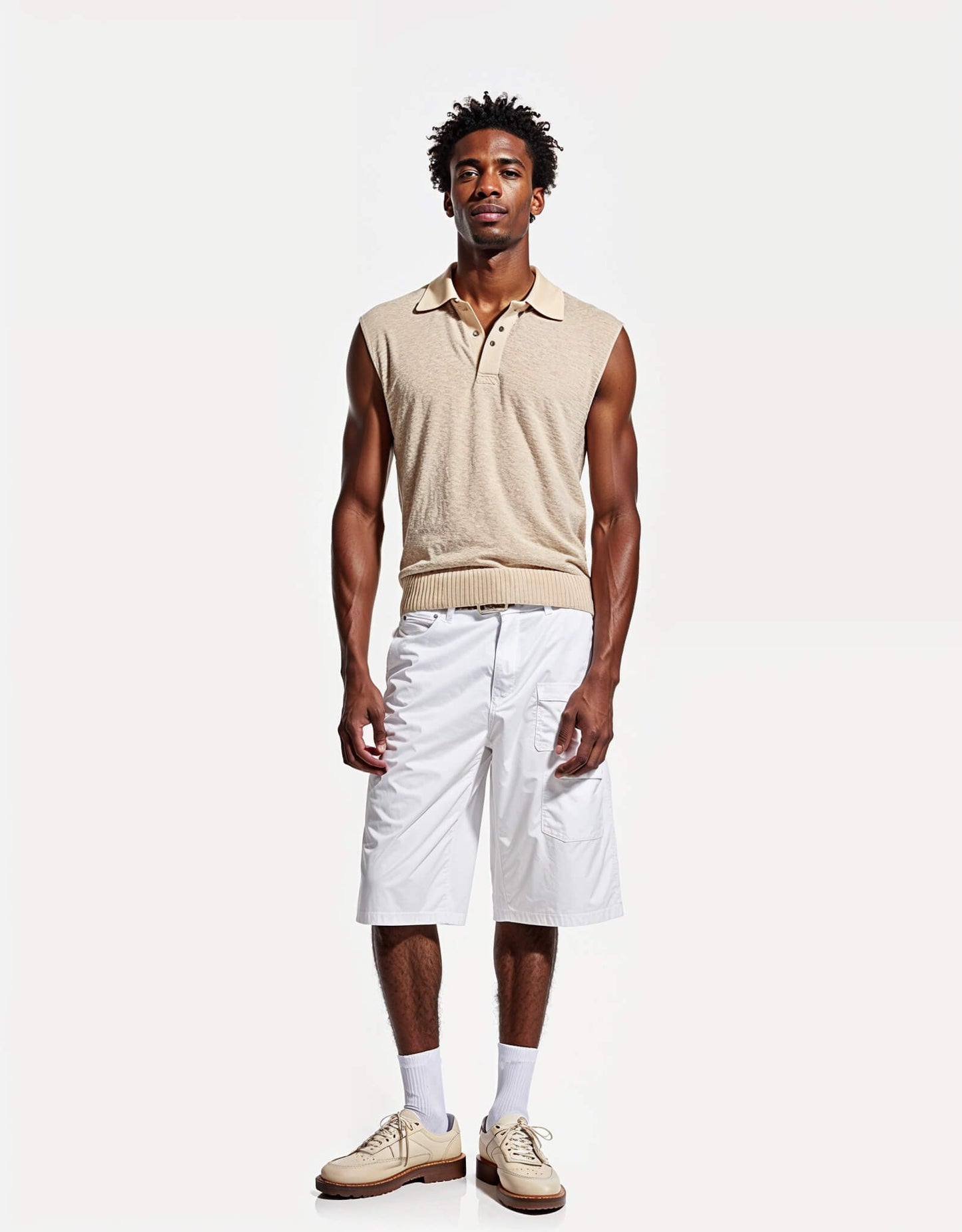 Textured T-Shirt with Buttons