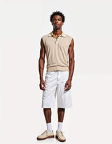 Textured T-Shirt with Buttons