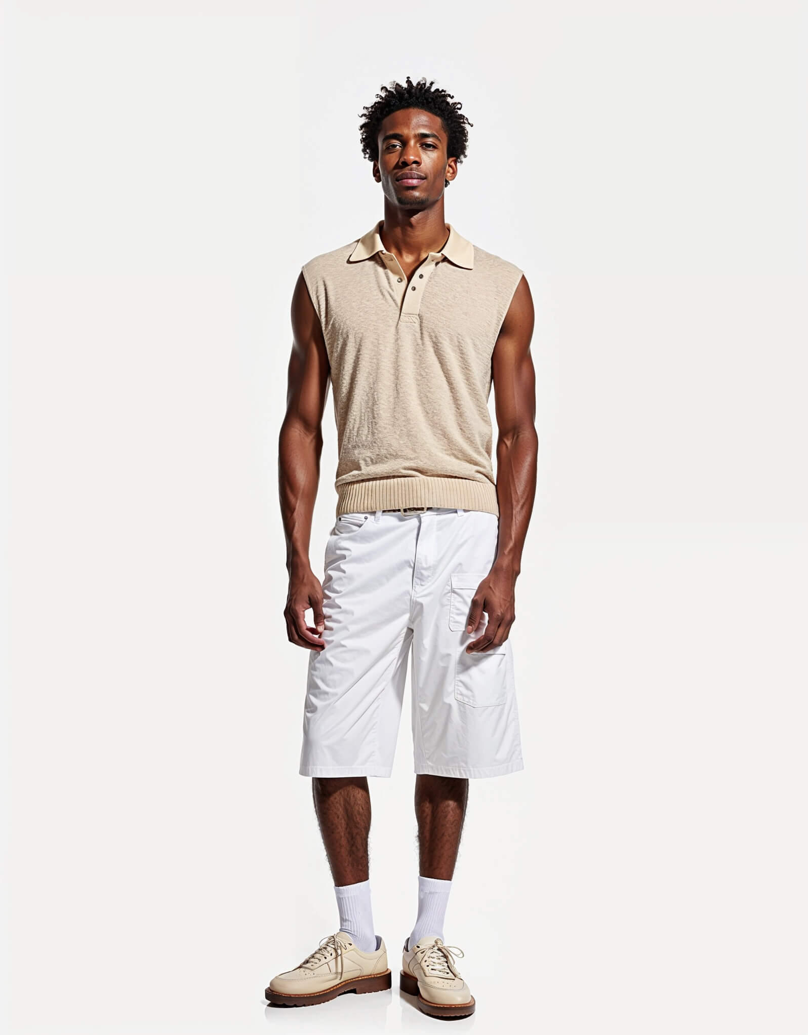 Textured T-Shirt with Buttons