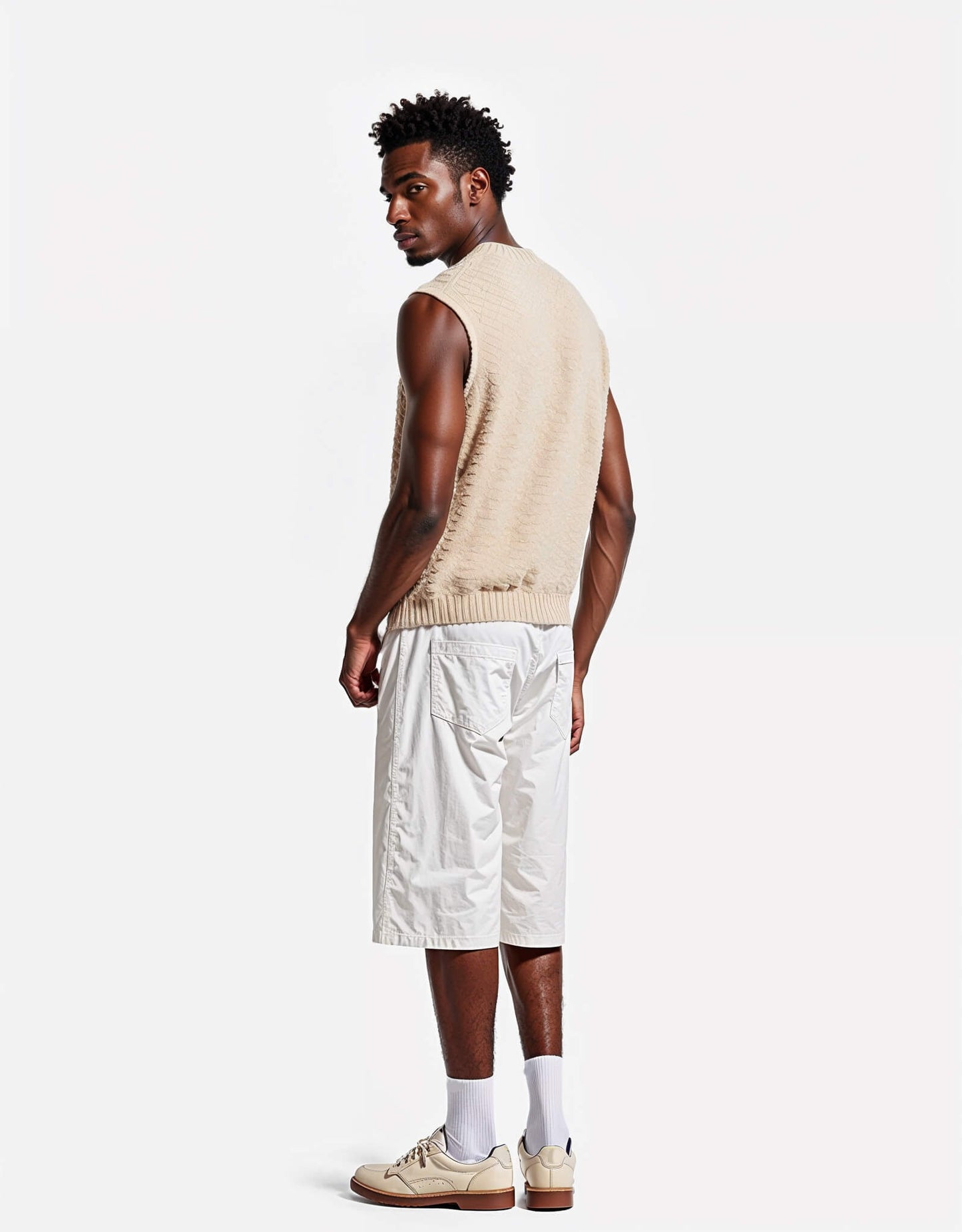 Textured T-Shirt with Buttons