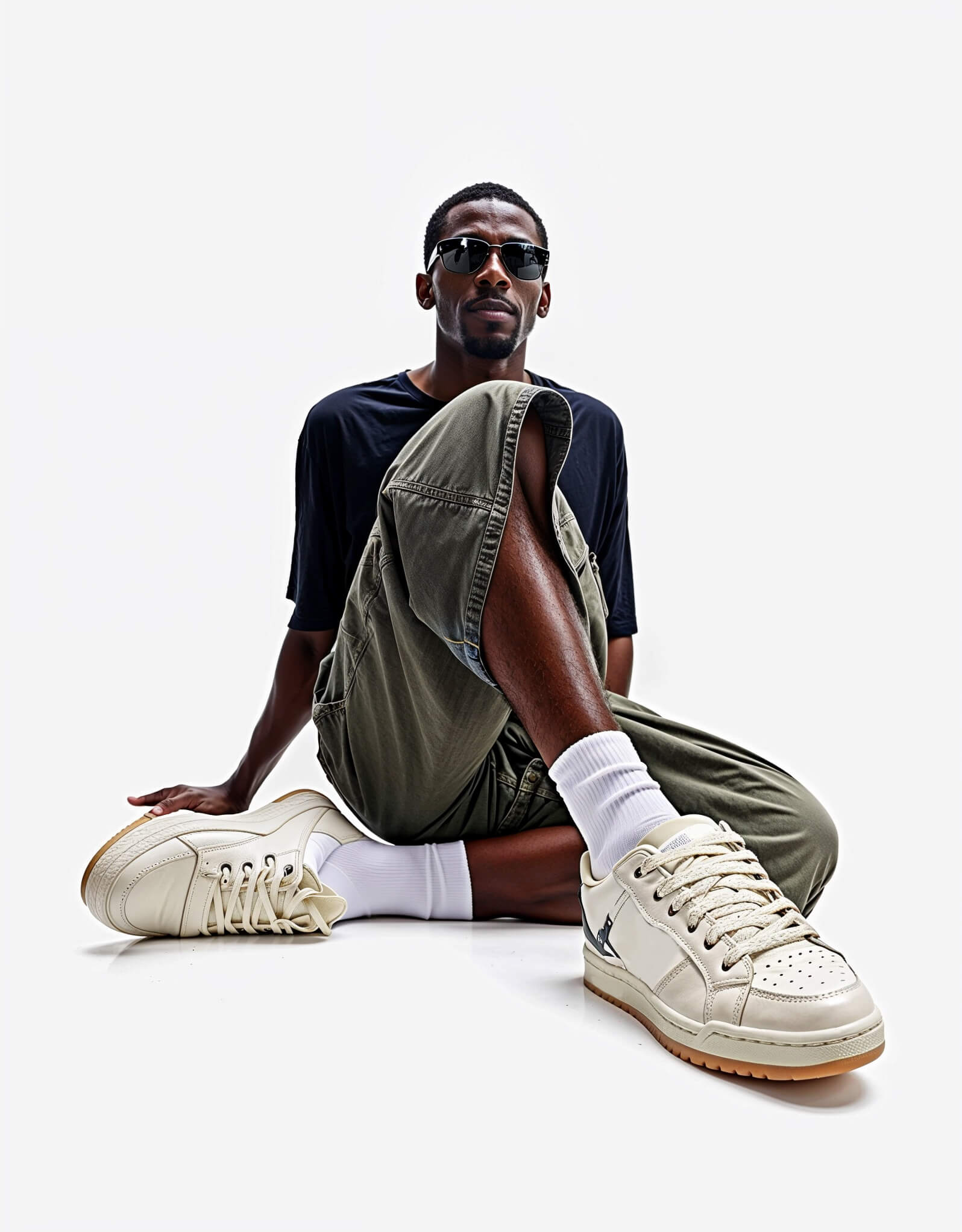 Mixed-Material Sneakers