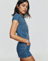 Short Denim Overalls